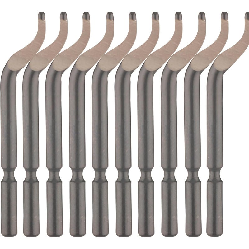 Askwhy 10PCS Deburring Blades Set, BK3010 S150 Blades for Small Holes (Diameter <1.5mm), 1.69in High-Speed Steel Rotary Blades for Precision Deburring, Compatible with Universal Deburring Tools - Image 1